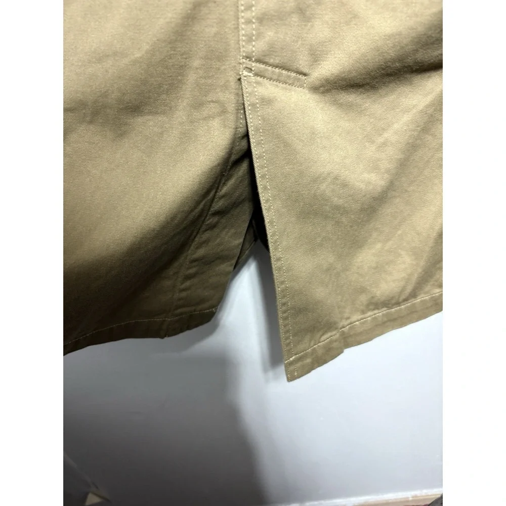 Duluth Trading Co Fire Hose Presentation Jacket Mens M Tall Khaki Button Pockets